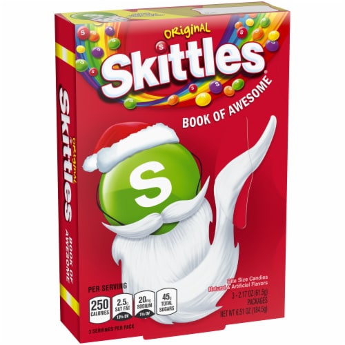 SKITTLES Holiday Candy Storybook Christmas Stocking Stuffers Perspective: front