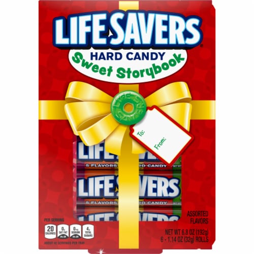 LIFE SAVERS 5 Flavor Hard Candy Holiday Candy Storybook Christmas Stocking Stuffers Perspective: front