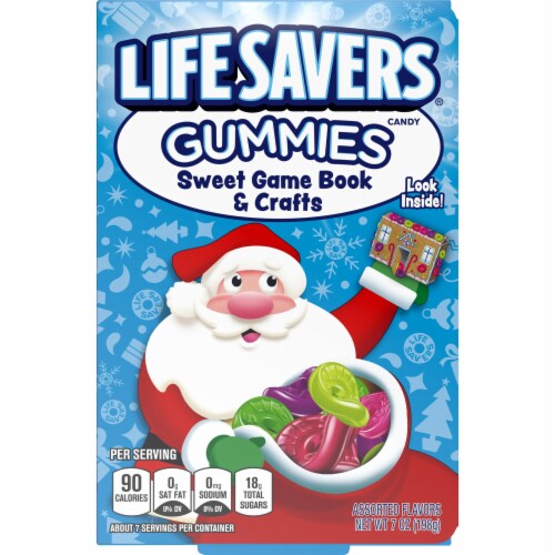 Life Savers Gummy Candy Game Book & Crafts Holiday Candy Stocking Stuffers Perspective: front