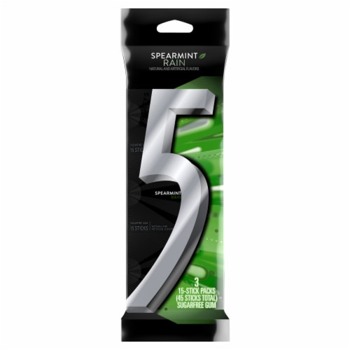 Five® Sugar Free Spearmint Rain Gum, 3 pk / 15 ct - City Market