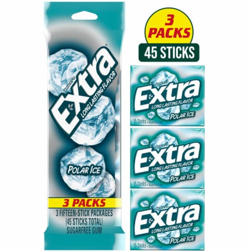 Extra� Polar Ice Sugar Free Chewing Gum, 3 pk / 15 pic