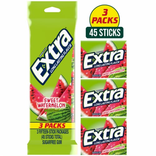 EXTRA Watermelon Sugar Free Chewing Gum Perspective: front