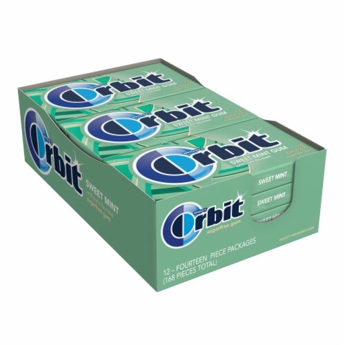 Orbit Sweet Mint Sugarfree Gum Perspective: front