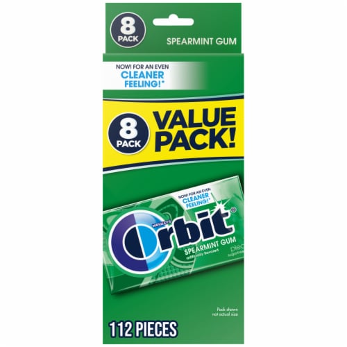 Orbit Gum Spearmint Sugar Free Chewing Gum Bulk Pack Perspective: front