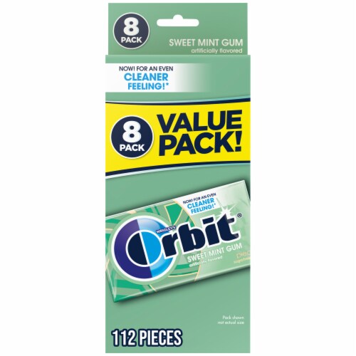 Orbit Sweet Mint Sugar Free Chewing Gum Value Pack Perspective: front