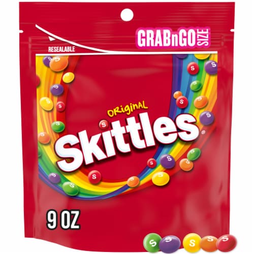 Skittles Original Chewy Candy Grab N Go Bag Perspective: front