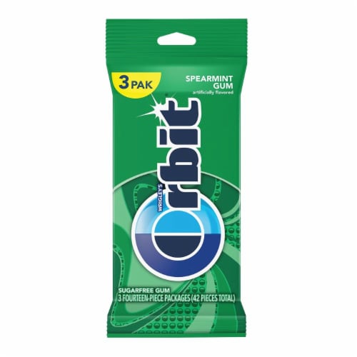 Orbit Spearmint Sugar Free Chewing Gum Multipack Perspective: front