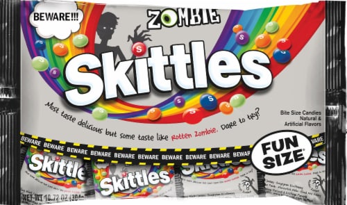 Skittles Halloween Zombies Candy Perspective: front