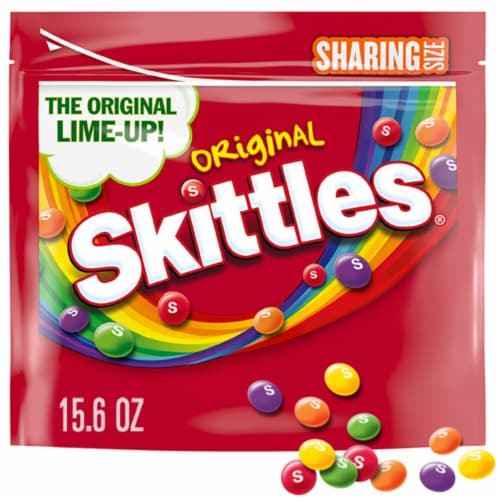 Skittles Original Chewy Easter Candy Sharing Size Bag Perspective: front