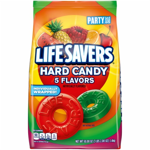 LIFE SAVERS Hard Candy 5 Flavors Party Size Bag Perspective: front
