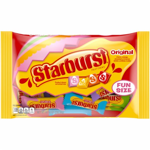 Starburst Original Fruit Chews Fun Size Chewy Easter Candy Bag Perspective: front