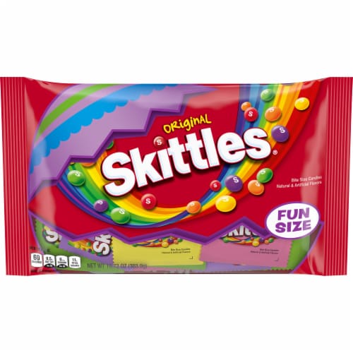Skittles Original Easter Fun Size Candy Perspective: front