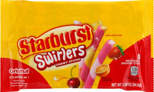Starbursts Swirlers Chewy Sticks Perspective: front