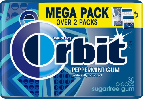 Orbit Gum Peppermint Sugar Free Chewing Gum Mega Pack Perspective: front