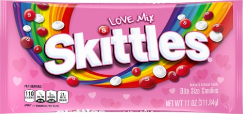 Skittles Love Mix Valentine Bite Size Candies Perspective: front