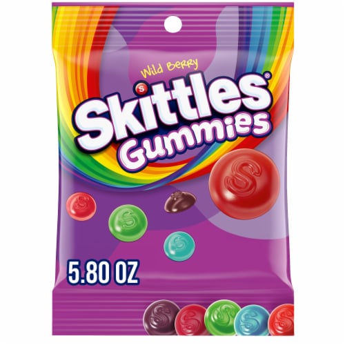 Skittles® Wild Berry Gummy Candy Bag Perspective: front