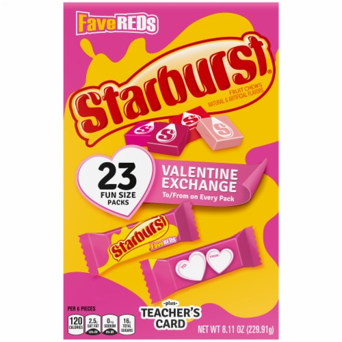 Starburst FaveReds Valentine's Day Candy Fun Size Chewy Candy Perspective: front