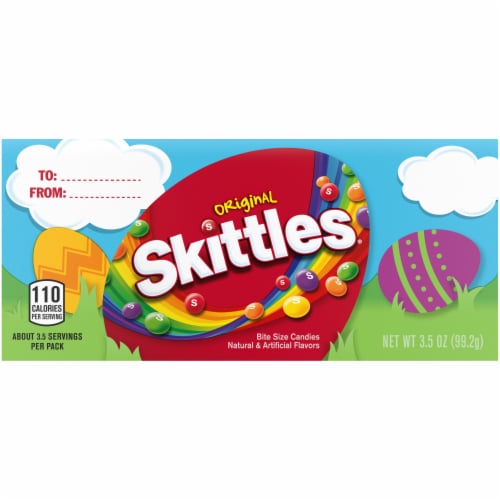Skittles Original Chewy Candy Theater Box Easter Basket Candy Perspective: front