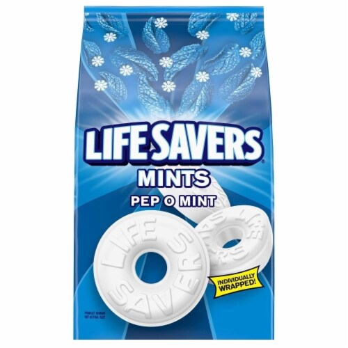 Lifesavers Pep O Mint Individually Wrapped Mints, 53.95 Ounce Perspective: front