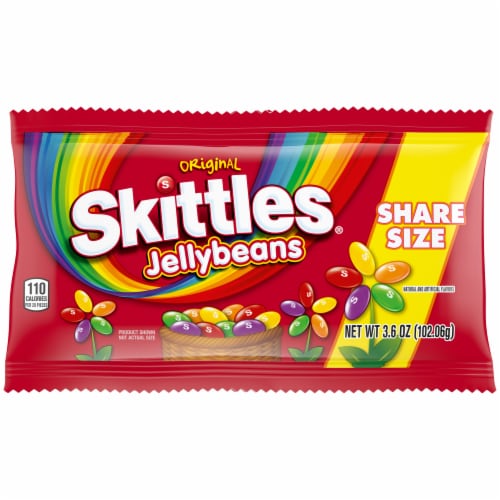 Skittles Original Jelly Beans Easter Candy Share Size Bag Perspective: front