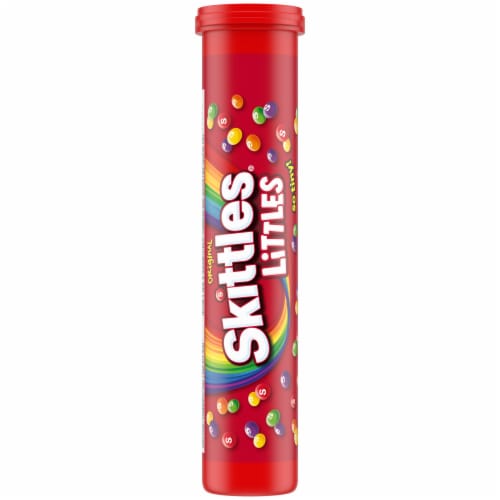 SKITTLES Original Littles Chewy Candy Share Size Mega Tube Perspective: front