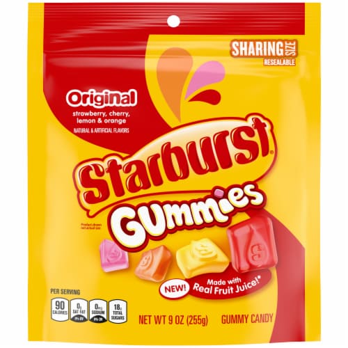 Starburst Gummies Original Gummy Candy Sharing Size Bag Perspective: front
