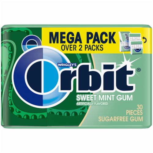 Orbit Sweet Mint Sugar Free Chewing Gum Mega Pack Perspective: front