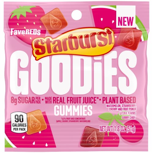 Starburst® Goodies Gummies Perspective: front