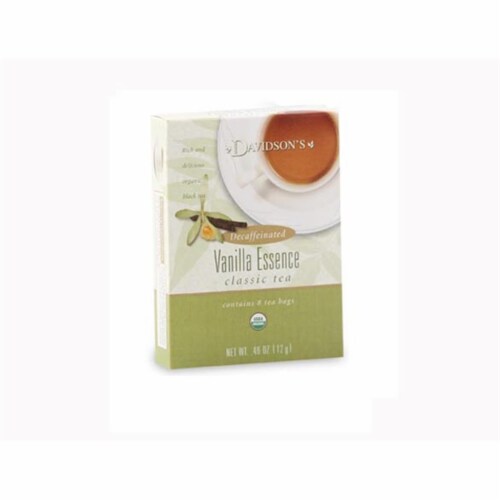 Davidson Organic Tea 296 Decaffeinated Vanilla Essence Tea- Box of 100 Tea Bags Perspective: front