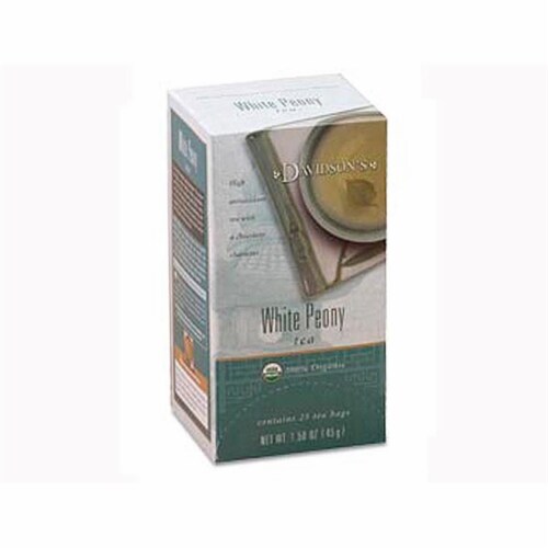 Davidson Organic Tea 2527 White Peony Tea- Box of 25 Tea Bags Perspective: front