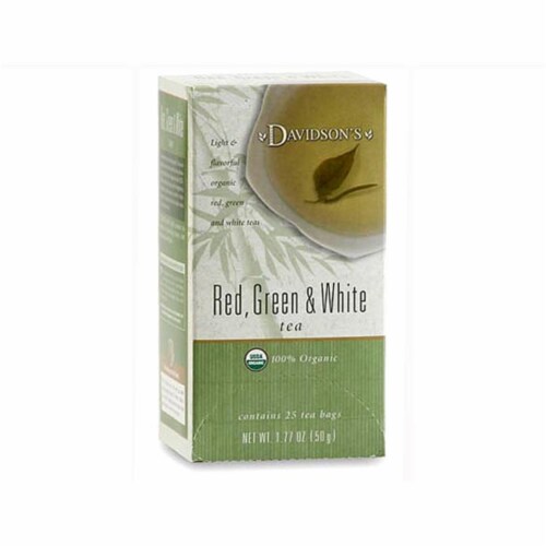 Davidson Organic Tea 2528 Red- Green And White Tea- Box of 25 Tea Bags Perspective: front
