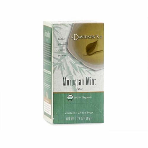 Davidson Organic Tea 2529 Moroccan Mint Tea- Box of 25 Tea Bags Perspective: front