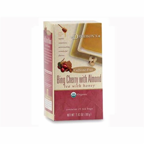 Davidson Organic Tea 2539 Bing Cherry With Almond Tea- Box of 25 Tea Bags Perspective: front