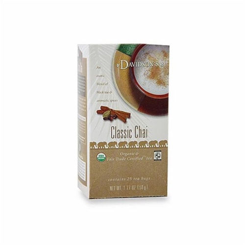 Davidson Organic Tea 2541 Classic Chai Tea- Box of 25 Tea Bags Perspective: front