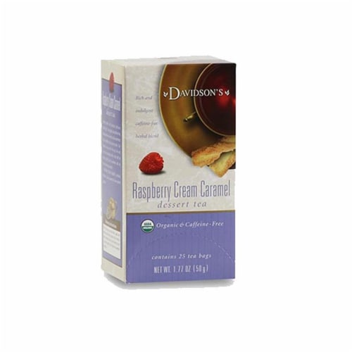 Davidson Organic Tea 2592 Raspberry Cream Caramel Tea- Box of 25 Tea Bags Perspective: front