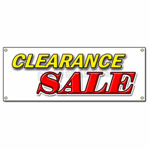 SignMission  72 in. Clearance Sale Banner Sign - Retail Perspective: front