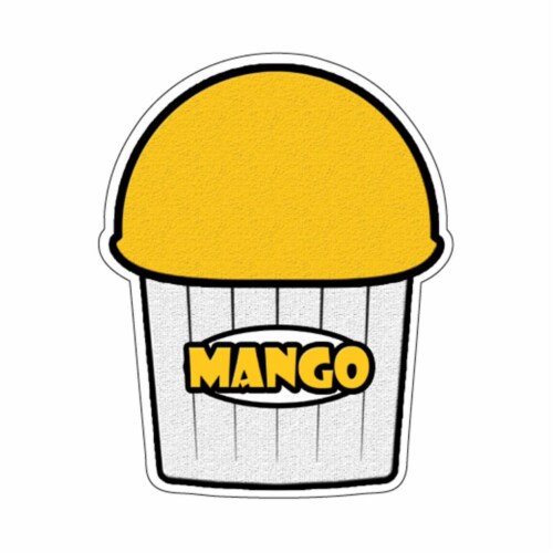 SignMission Mango Flavor Italian Ice Die-Cut Decal - Shaved Ice Sticker Cart Perspective: front