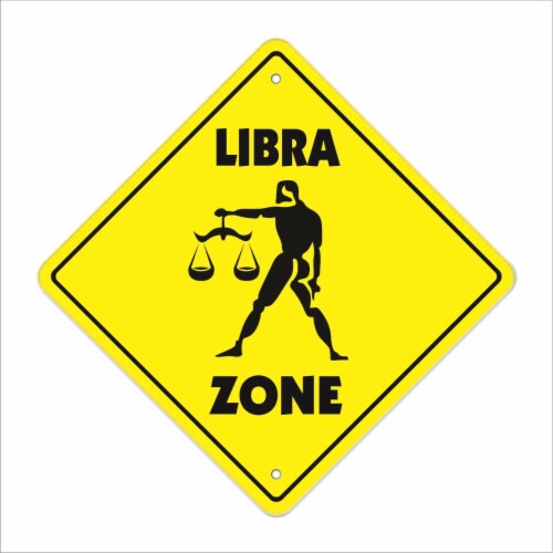 SignMission  12 x 12 in. Zone Xing Crossing Sign - Libra Perspective: front