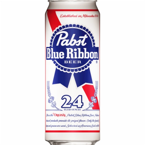 Pabst Blue Ribbon® Beer Single Can Perspective: front
