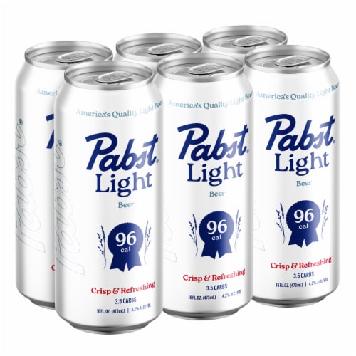 Pabst Light Beer American Lager Domestic Beer Perspective: front