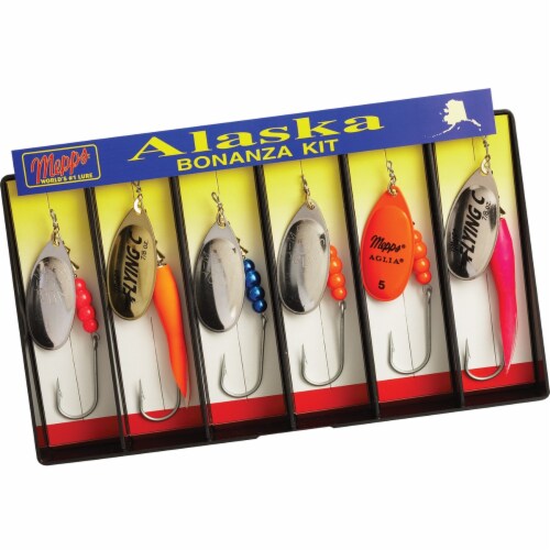 Mepps K7 Mepps Alaska Bonanza Kit - Plain Single Hook Lure Assortment Perspective: front