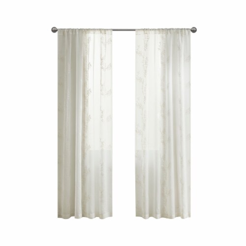 Urban Habitat Greenleaf Curtains - Ivory Perspective: front
