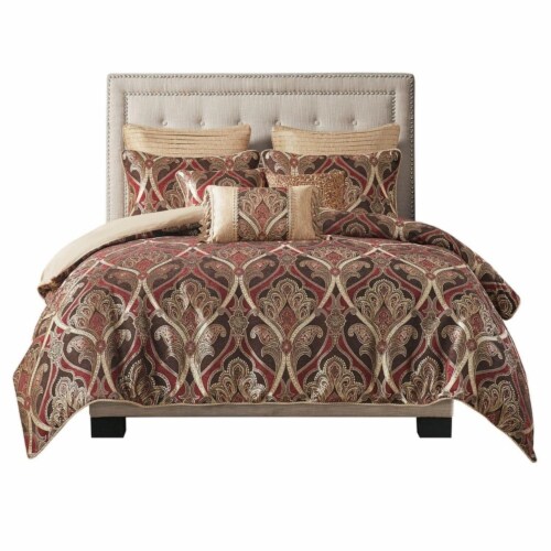 MADISON PARK SIGNATURE 8 Pcs Jacquard Comforter Set with Red Finish MPS10 488 1 unit Kroger