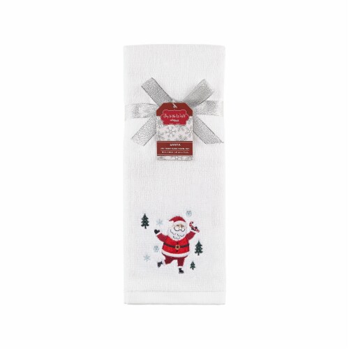 JLA Home Holiday Santa Hand Towel Perspective: front