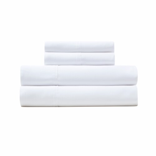 Luxury Hotel 1200 Thread Count Sheet Set - White Perspective: front