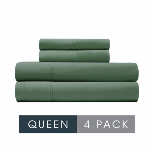 JLA Home Queen Bedding Sheets - Green Perspective: front