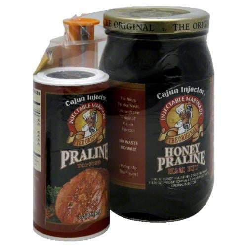 Cajun Injector Honey Praline Sauce and Seasoning Perspective: front