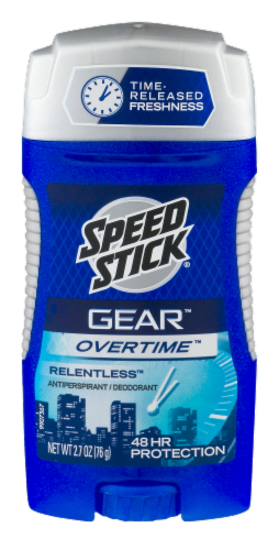 Speed Stick Gear Overtime Relentless Antiperspirant Deodorant Perspective: front