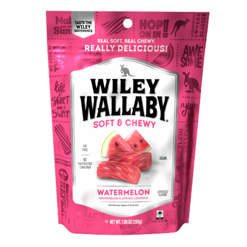 Wiley Wallaby® Watermelon Flavored Licorice Perspective: front