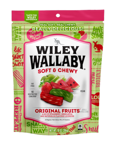 Wiley Wallaby® Soft & Chewy Original Fruit Candy Perspective: front